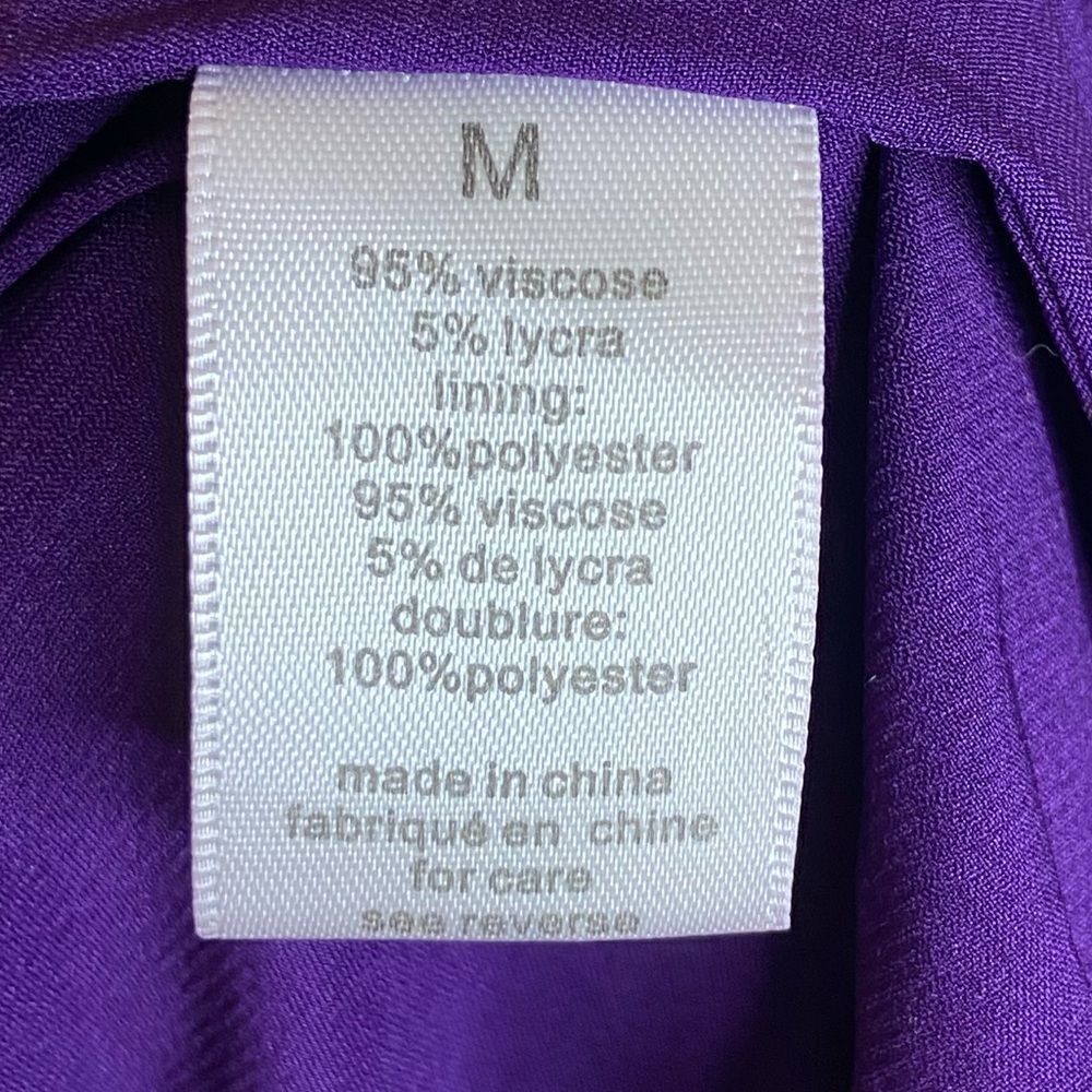 NWT Ronny Kobo Mariana Mini Purple Dress Draped Size M - Picture 11 of 13